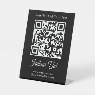Menu Affaires Tout Code QR Scan Présentoir Panneau