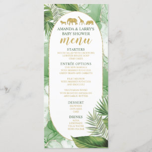 Menu Agate Sage Green et Gold