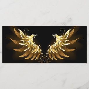 Menu Ailes d'Ange d'or sur arrière - plan noir