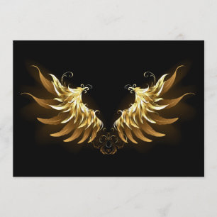 Menu Ailes d'Ange d'or sur arrière - plan noir