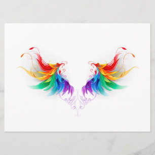 Menu Ailes fluffy arc-en-ciel