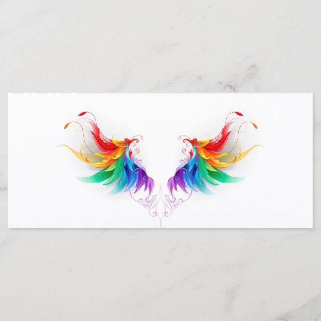 Menu Ailes fluffy arc-en-ciel (Devant)