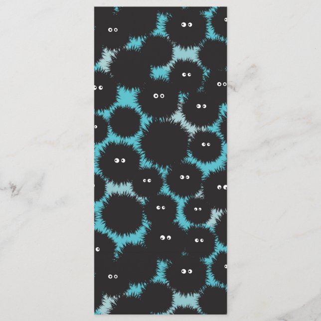 Menu Amusant monstres noirs moelleux (Devant)