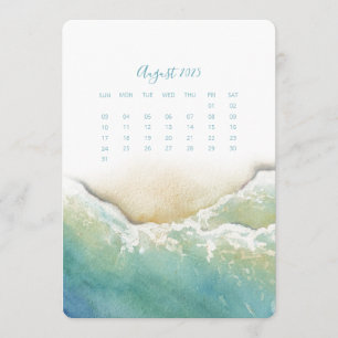 Menu Août Stand Alone Calendrier Seashore