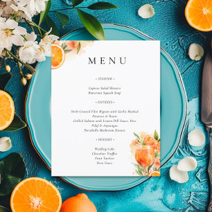 Menu Aperol Spritz pour la fête de mariage