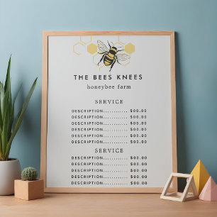 Menu Apiculture Vintage & Entreprise d'Élevage d'Abeill