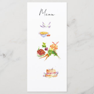Menu Aquarelle