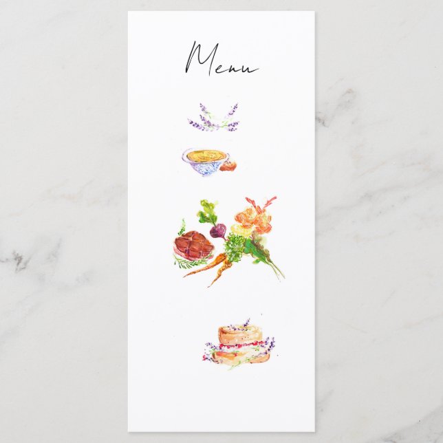 Menu Aquarelle (Devant)