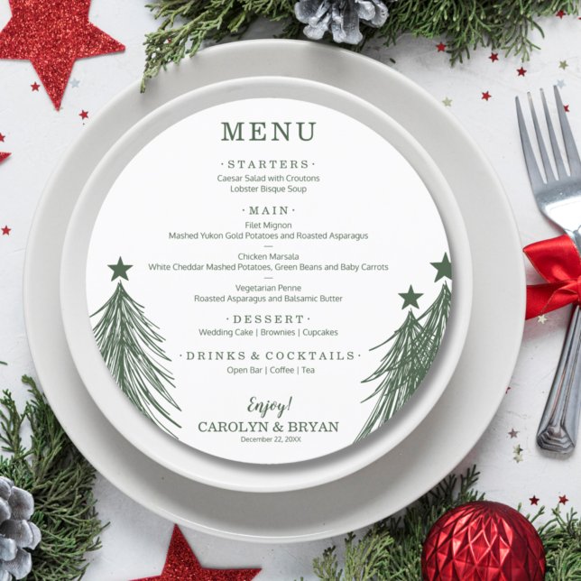 Menu Arbres de Noël simples et élégants (Créateur téléchargé)