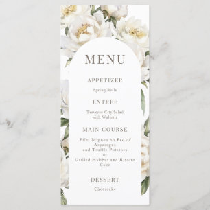 Menu Arc Mariage de pivoine blanche