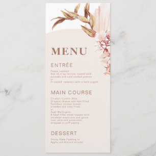 Menu Arche Flou Floral Boho Moderne