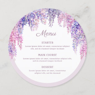 Menu Arche Lilac Wisteria Arrondi