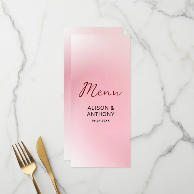 Menu Arrière - plan Ombre rose (Devant/Arrière en situation)