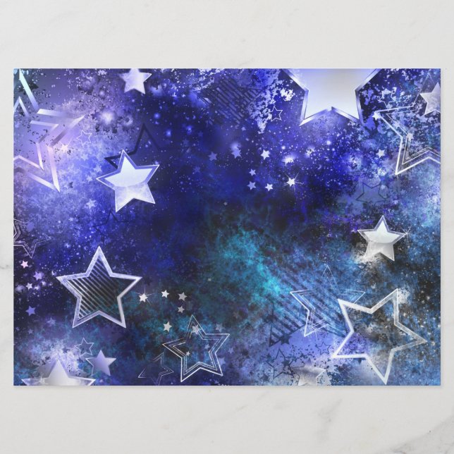 Menu Arrière - plan spatial avec étoiles (Devant)