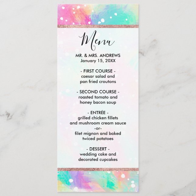Menu Artsy Colorful Abstrait Paint Daub Pois (Devant)