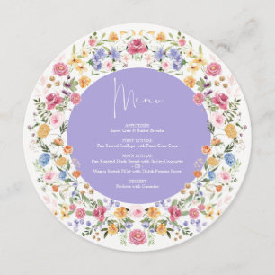 Menu Assiette de chargeur ronde fleur de printemps lava