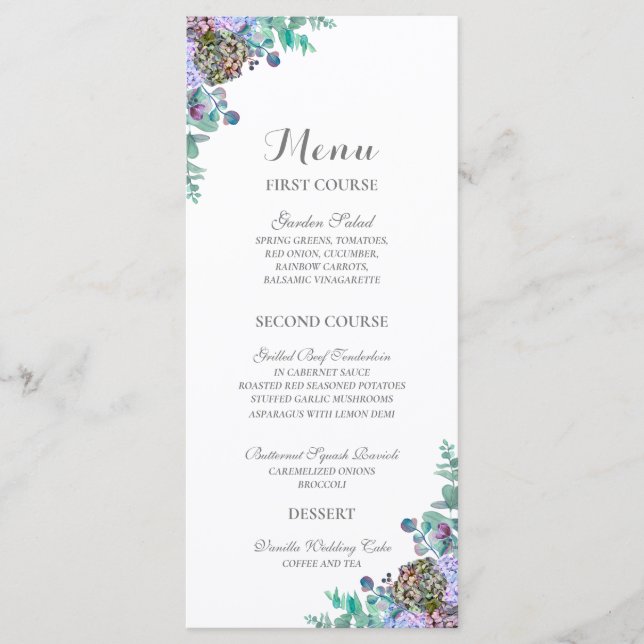 Menu Automne Automne Citrouille Floral Mariage (Devant)