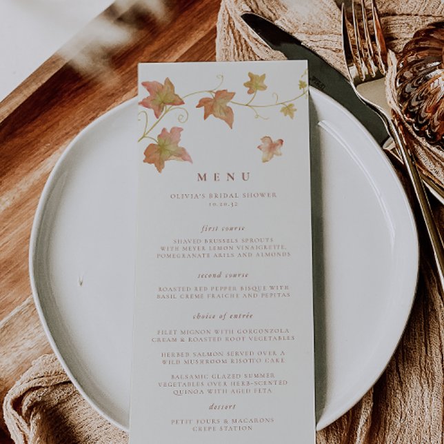 Menu Automne Feuilles Élégant Automne Événement (Créateur téléchargé)