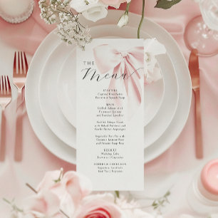 Menu Baby shower de boule rose