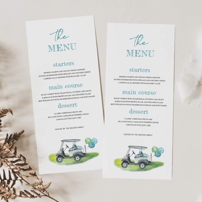 Menu Baby shower de golf (Créateur téléchargé)