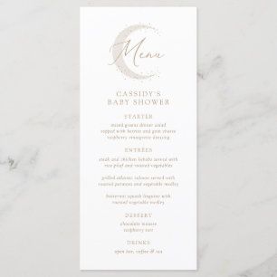 Menu Baby shower Neutre sur la Lune