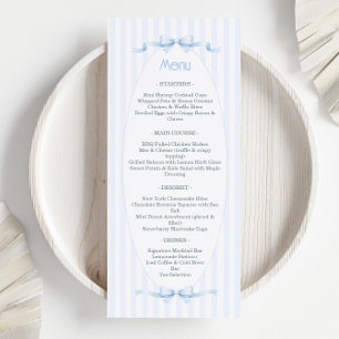 Menu Baby Shower Oie Ruban Bleu
