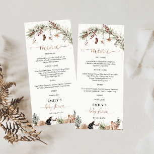 Menu Baby shower Safari Animaux