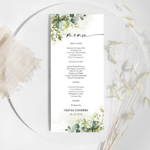 Menu Baby shower verdure