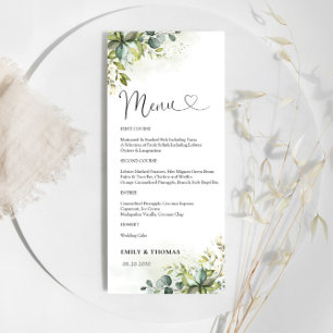 Menu Baby shower verdure