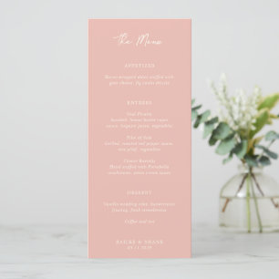 Menu Bailee Peach Mariage moderne