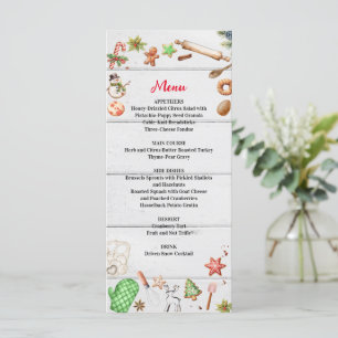 Menu Baking Spiritueux Fête de Noël