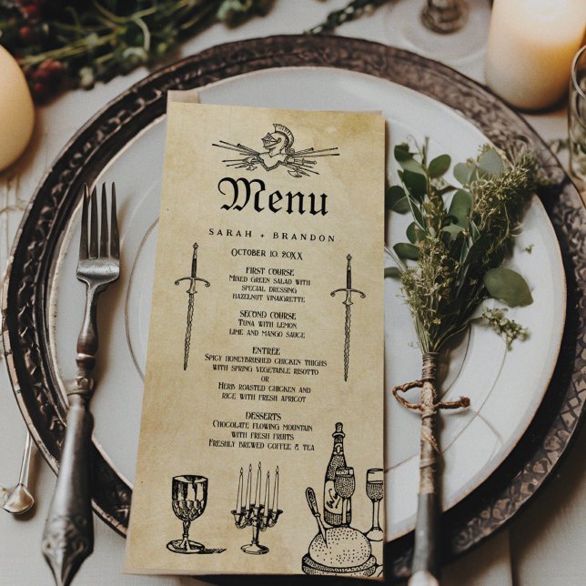 Menu Banquet de mariage de fantasy médiéval  (Créateur téléchargé)
