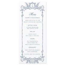 Baroque bleu français | Mariage monogramme