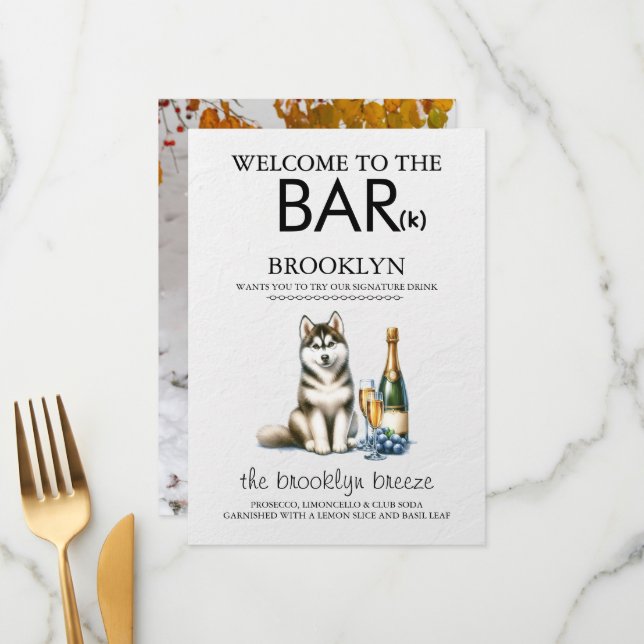 Menu Barre Husky (Devant/Arrière en situation)