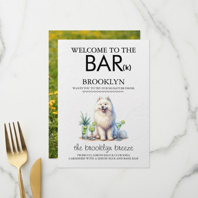 Menu Barre Samoyed (Devant/Arrière en situation)