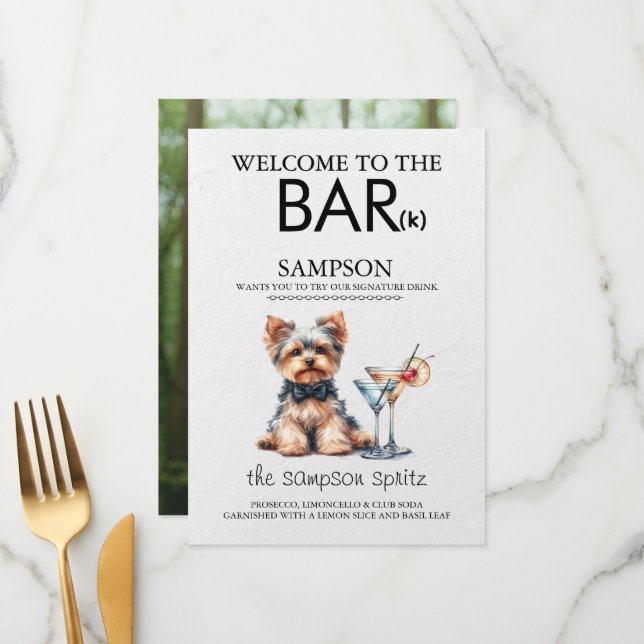 Menu Barre Yorkie (Devant/Arrière en situation)