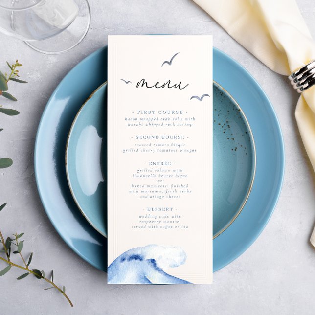 Menu Bateau à voile nautique minimal Ahoy Boy's (Créateur téléchargé)