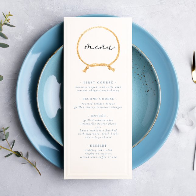 Menu Bateau à voile nautique minimal Ahoy Boy's (Créateur téléchargé)