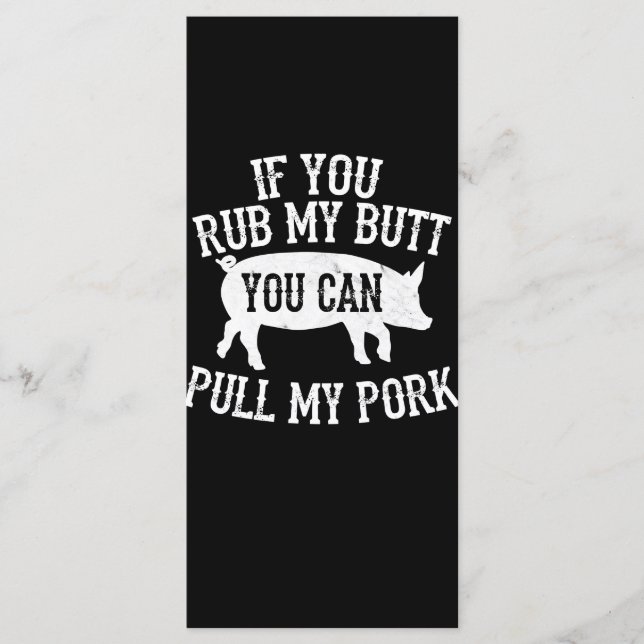 Menu BBQ | BBQ Rub My Butt Pull My Pork Smok Grilling (Devant)