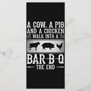 Menu BBQ Une Vache Un Cochon Et Un Poulet Marcher Dan