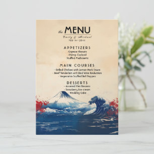 Menu + beau texte Harmonie japonaise avec Fuji