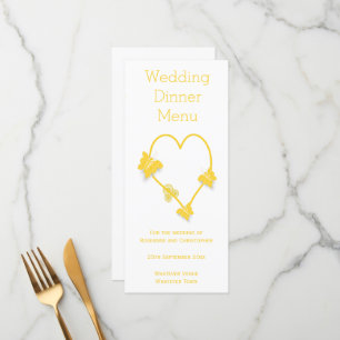 Menu Beurre jaune Coeur Mariage Dîner
