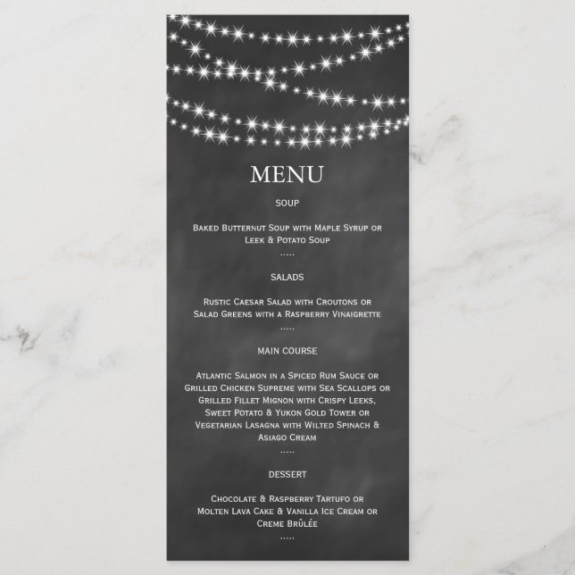 Menu Blackboard Twinkle Lights (Devant)