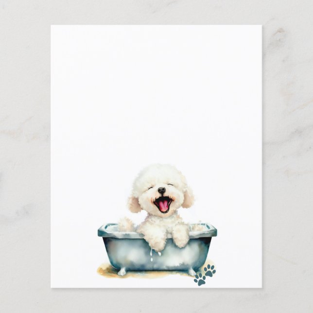 Menu blanc de chien Bichon Frise (Devant)