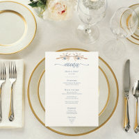 Bleu Cornflowers & Blé Mariage de crème moderne