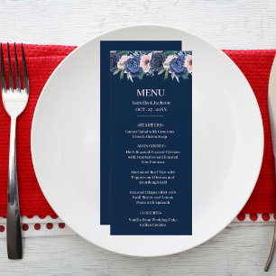 Menu Bleu Poussiéreux Noces Champagne Ivoire