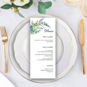 Menu Blueberry Fleur sauvage Lavender Russe Mariage