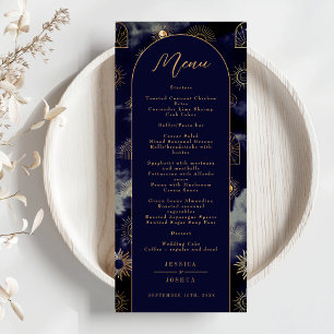 Menu Boho de la marine Céleste Galaxy Sun Crescent