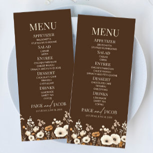 Menu Boho Fleur sauvage Fleur sauvage Floral Jardin Mar