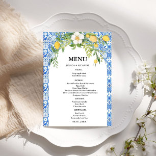 Menu Boho Lemon Bleu Carrelage méditerranéen Mariage it